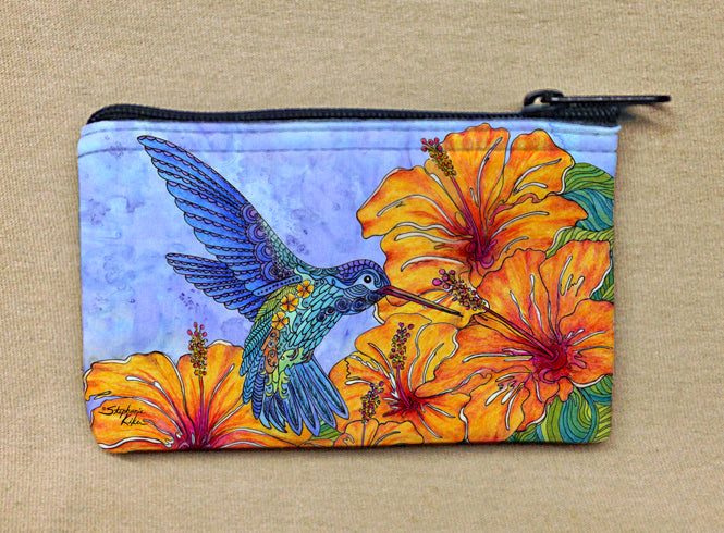 Tropical Hummingbird Coin Bag