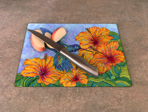 Tropical Hummingbird Cutting Board