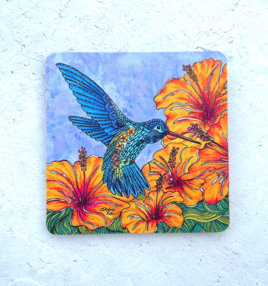 Tropical Hummingbird Coaster