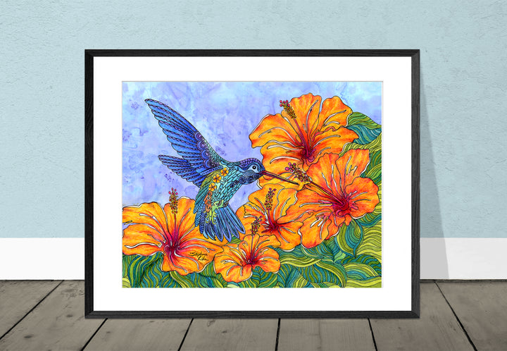 Tropical Hummingbird Print