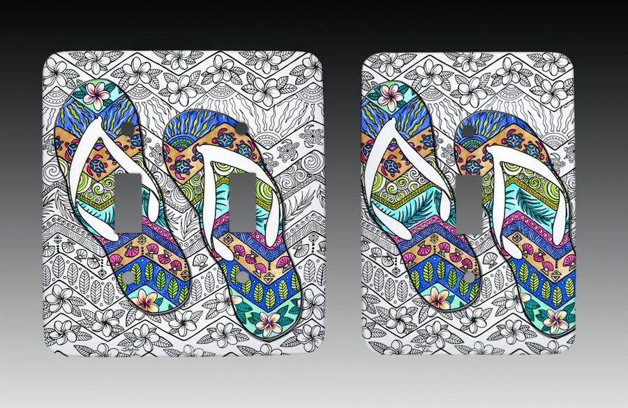 Tropical Flip Flops Light Switch Cover