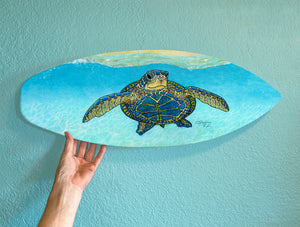 Turtle Paradise Surfboard Wall Art