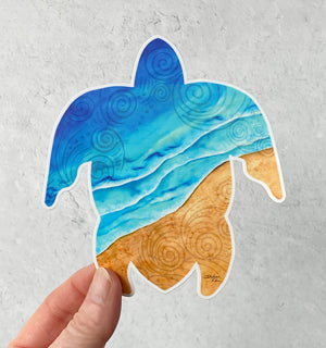 Turtle Seashore Sticker