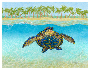 Turtle Paradise Print