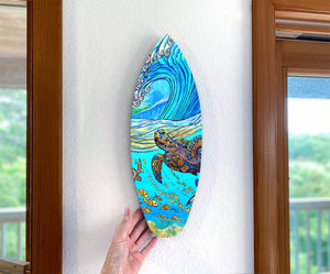 Under the Wave Surfboard Wall Art
