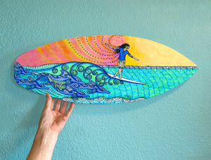 Wahine Surfboard Wall Art