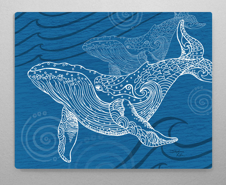 Whale One Color Aluminum Wall Art