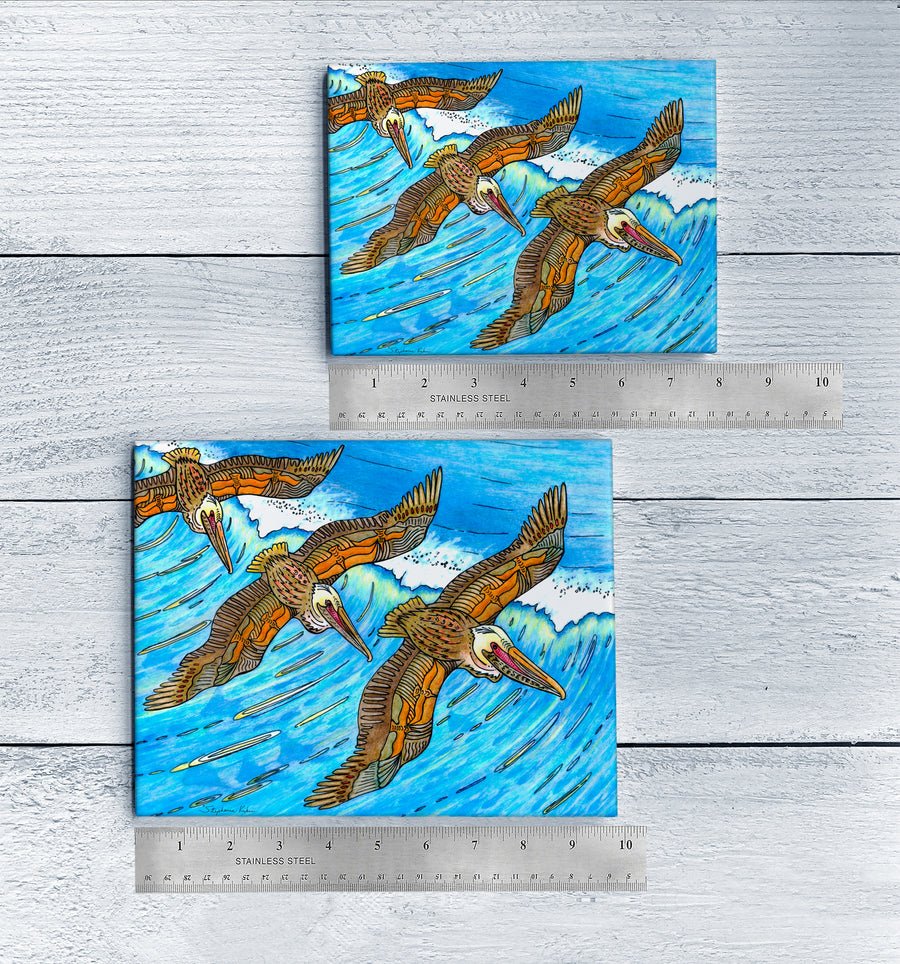 Wings over Waves Ceramic Tile