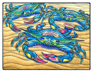 Blue Crabs Print