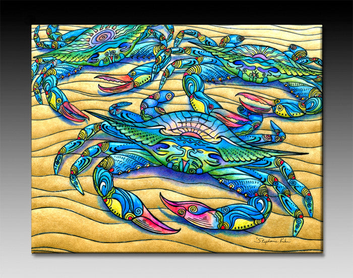Blue Crabs Ceramic Tile