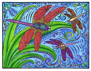 Dancing Dragonflies Print
