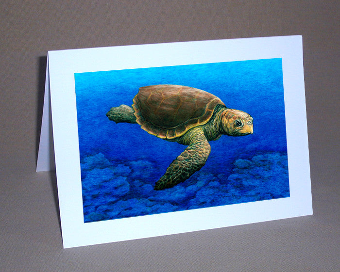 Loggerhead Turtle Notecard