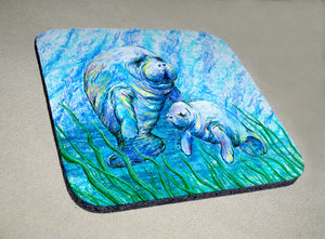 Manatees in Grass Coaster