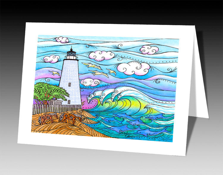 Ocracoke Waves Notecard