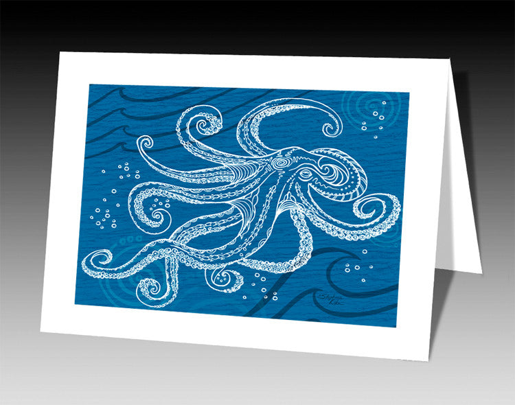 Octopus One Color Notecard