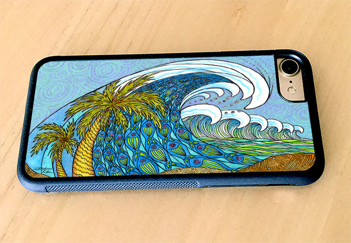 Palm Trees and Waves iPhone Case