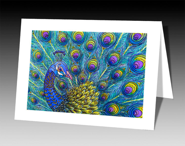 Peacock Notecard