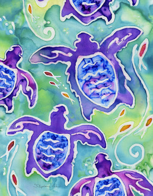 Sea Turtle Swim Print