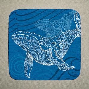 Whale One Color Coaster