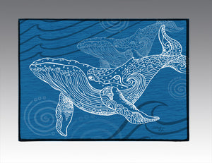 Whale One Color Door Mat