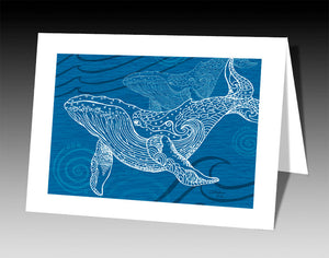 Whale One Color Notecard