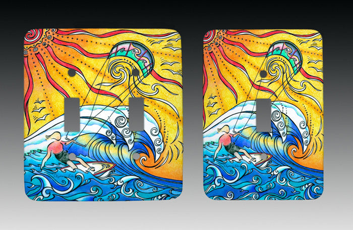 Wind and Waves Light Switch Cover